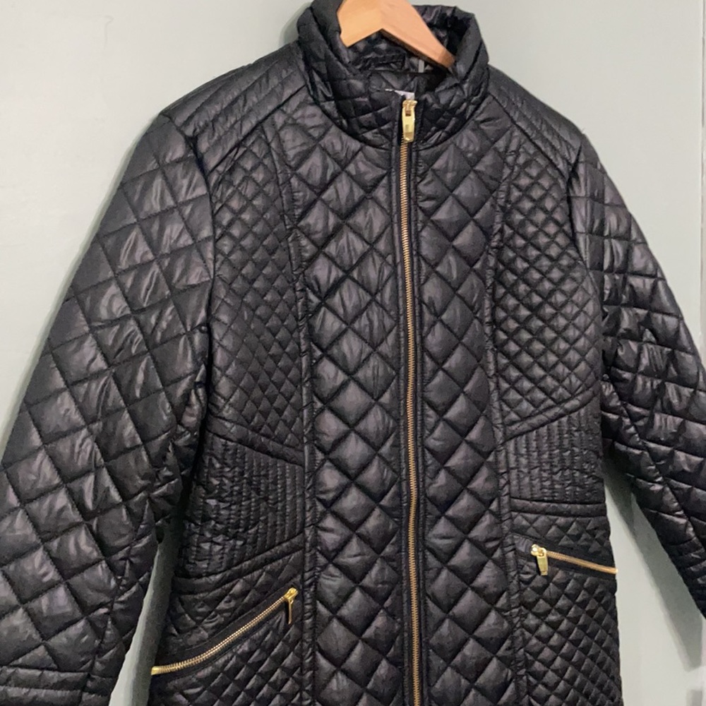 Via Spiga Quilt Walker Jacket. New. Black. Large